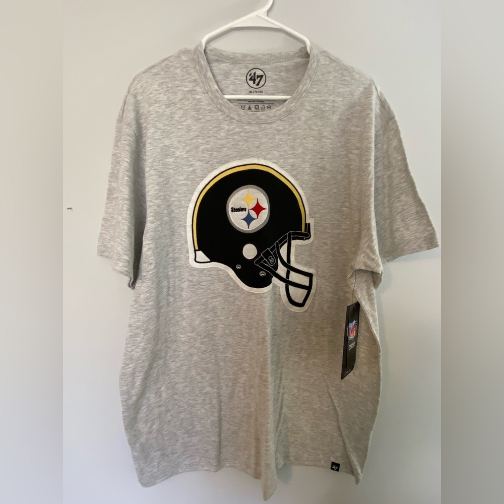 '47 Brand Gray Steelers T-Shirt NEW WITH TAGS